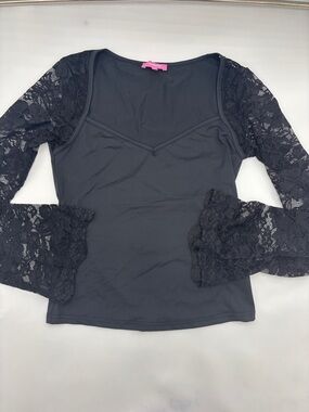 Edikted Kavita Lacey Bell Sleeve Top
